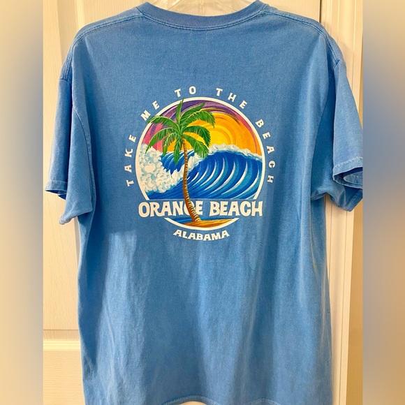 Orange Beach AL blue tee shirt.โ๏ธ๐๏ธ๐  size large - Picture 2 of 5